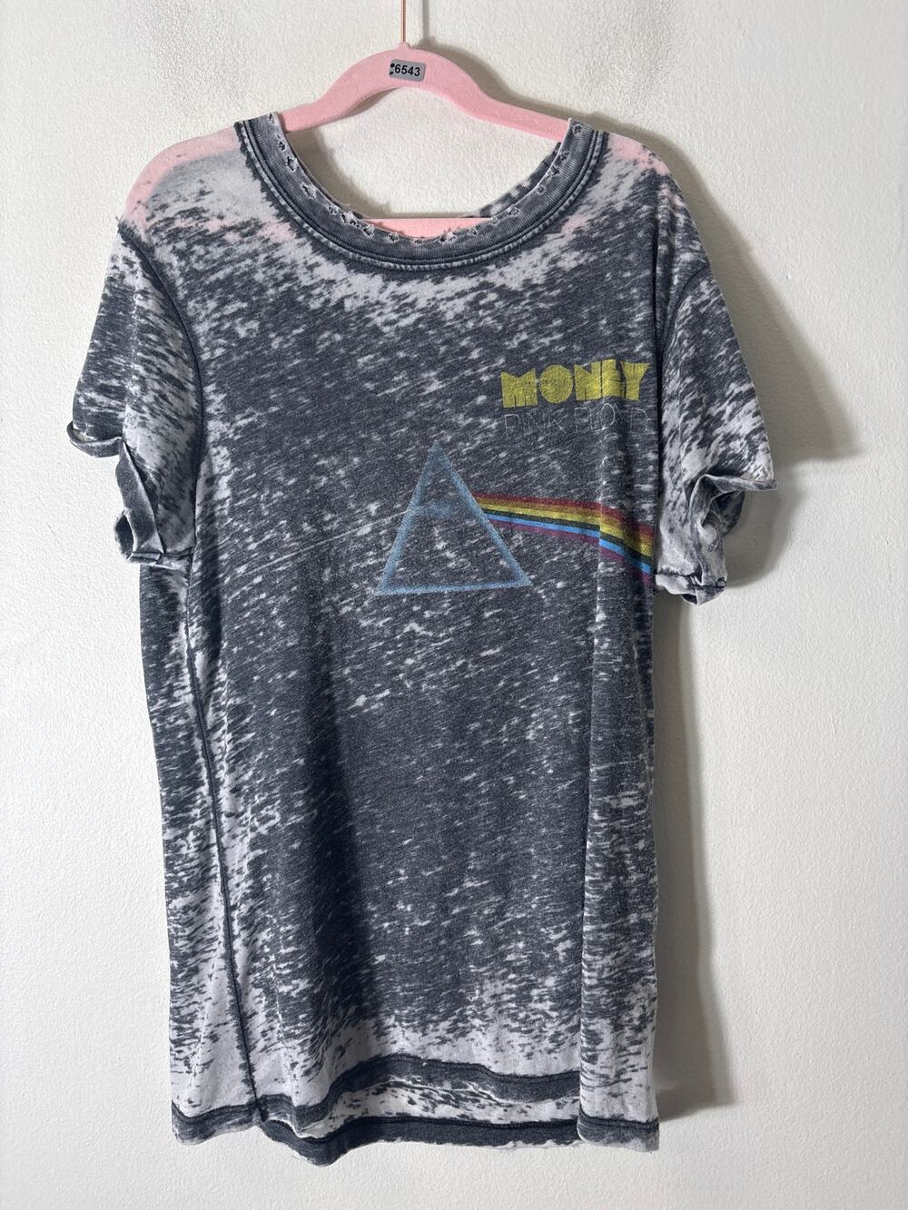 Recycled Karma Pink Floyd Money Gray T Shirt Sz S